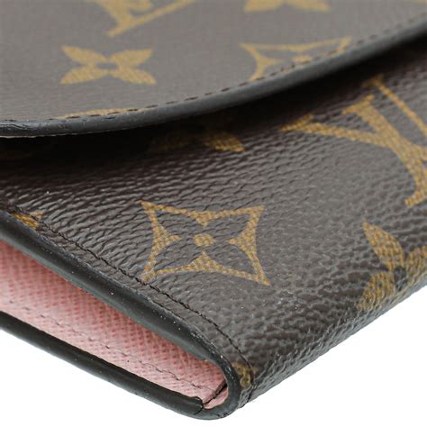 louis vuitton monogram emilie wallet rose ballerine